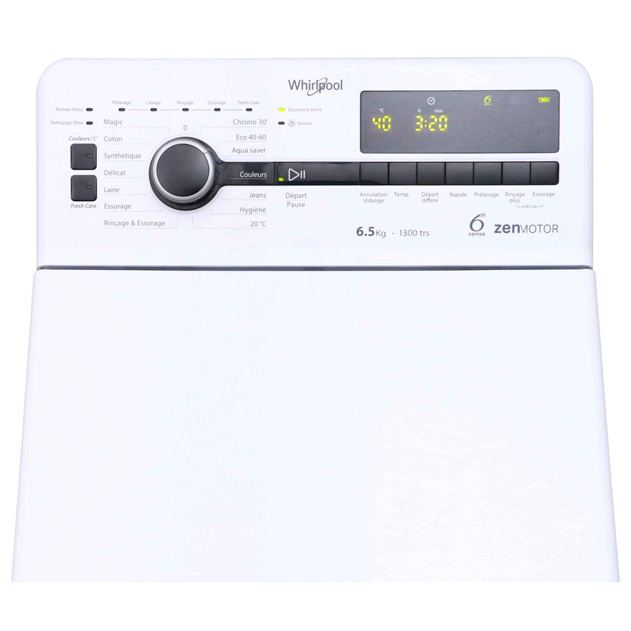 Whirlpool TDLRB65332BSFR/N - Bandeau de commandes