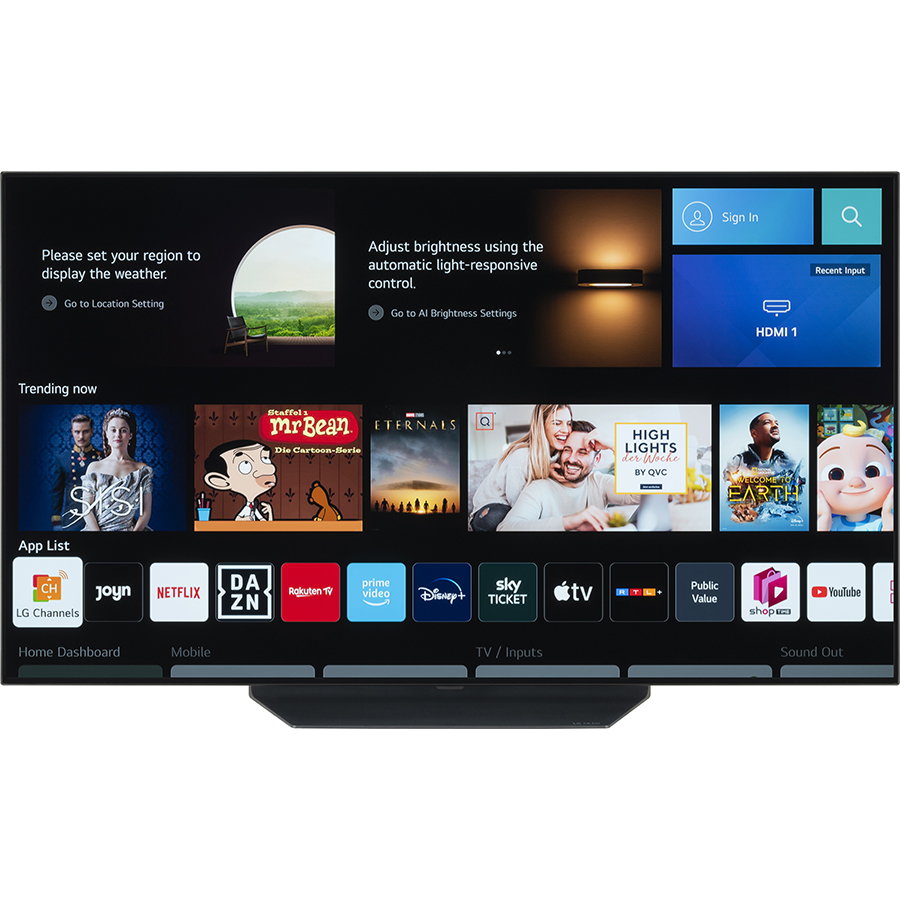LG OLED55B2 - Vue de face